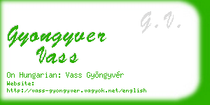 gyongyver vass business card