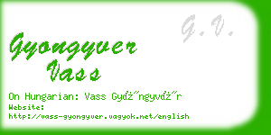 gyongyver vass business card